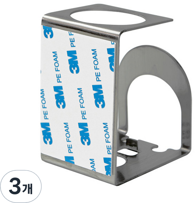 이우아여사 3M 강력접착 호텔식 슬림 치약 칫솔꽂이, 3개