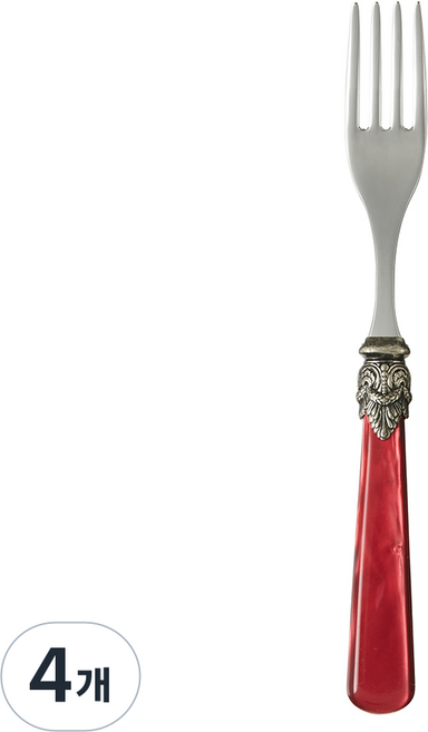 EME 나폴레옹 커트러리 디저트포크, 펄 보르도, 4개