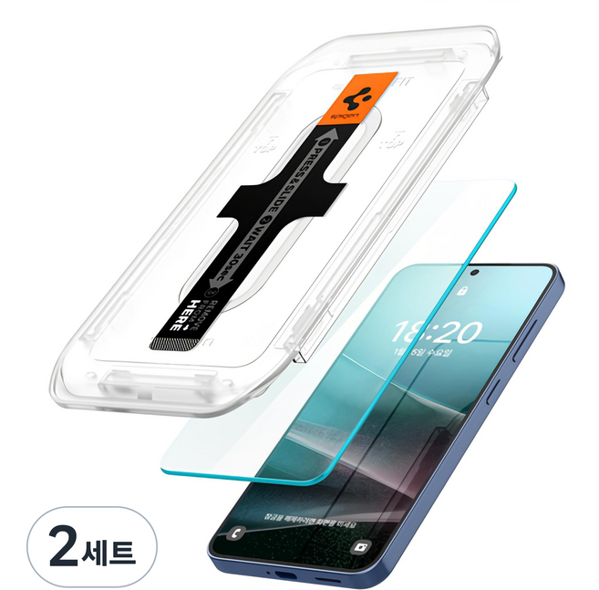 슈피겐 강화유리 tREZ핏 액정 보호필름 AGL07438 2p 세트, 2세트