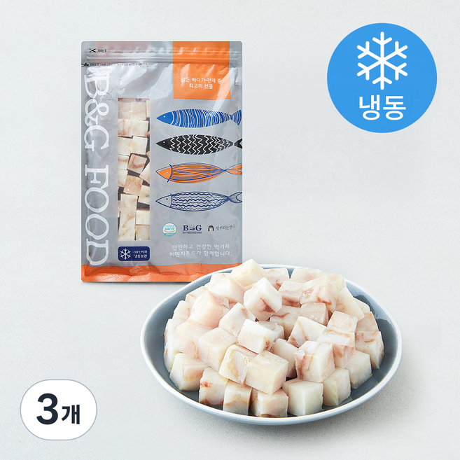 비엔지푸드 네모 동태살 국 & 강정용 (냉동), 3개, 1kg