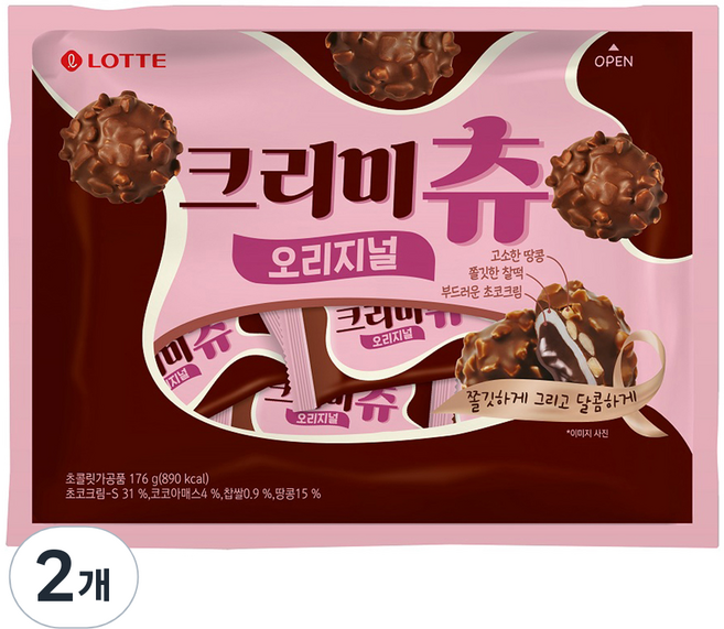 롯데웰푸드 크리미츄 오리지널, 176g, 2개