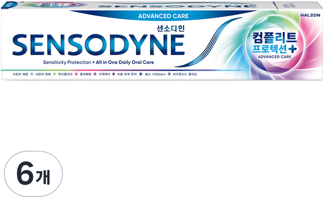 센소다인 컴플리트 프로텍션 플러스 치약, 6개, 100g
