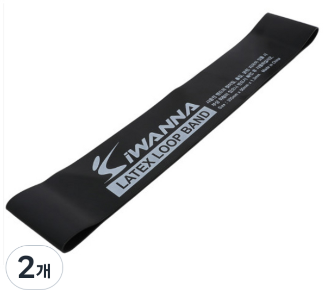 아이워너 라텍스 루프 밴드, 블랙, 2개