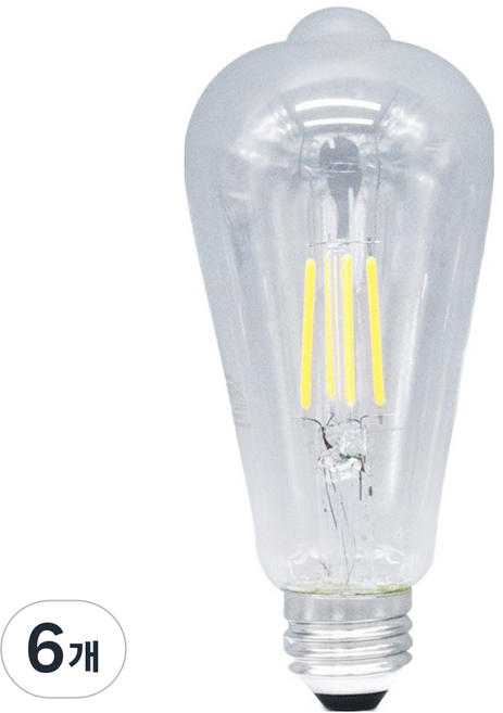 OSRAM 歐司朗 LED 愛迪生燈絲燈泡 ST64 4.5W, 6個, 燈泡色