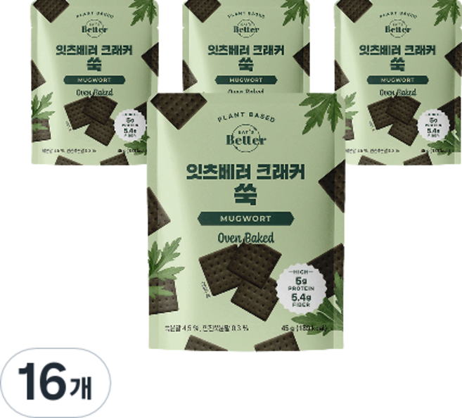 잇츠베러 크래커 쑥, 45g, 16개