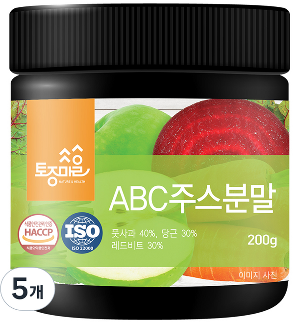 토종마을 국산 ABC주스분말, 5개, 200g