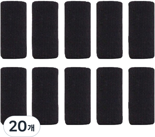 제이앤비 관절보호 농구 스포츠 핑거밴드 블랙, 20개