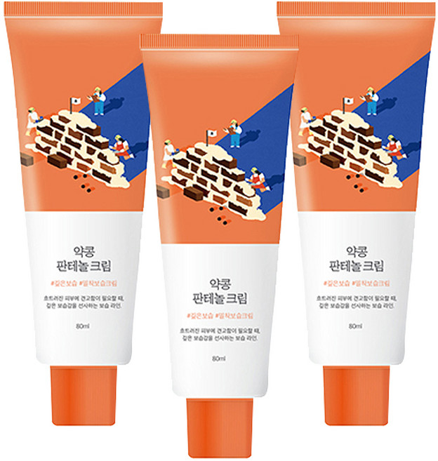 라운드랩 약콩 판테놀 크림, 80ml, 3개