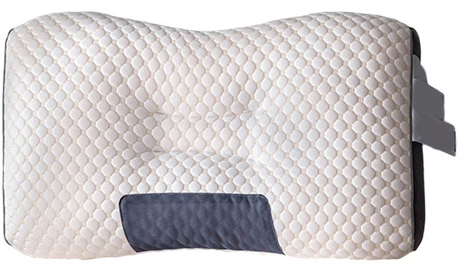 分區護頸SPA枕, 灰色, 1個