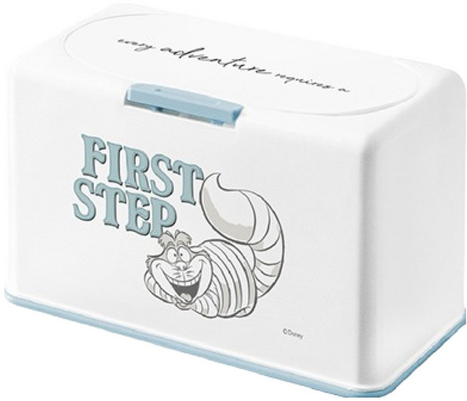 Disney 迪士尼 迪士尼桌面彈蓋垃圾桶 貓狗系列, 翹尾柴郡貓 白色