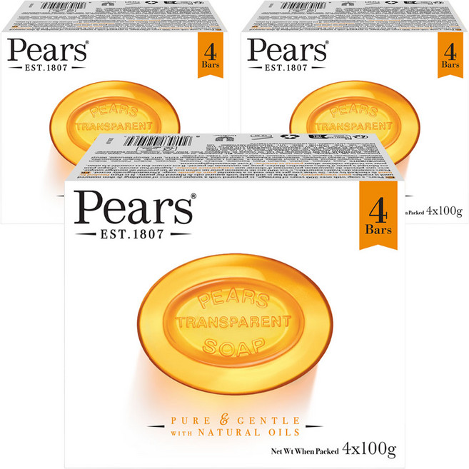 페어스 퓨어 앤 젠틀 위드 내추럴 오일 비누, 100g, 12개입