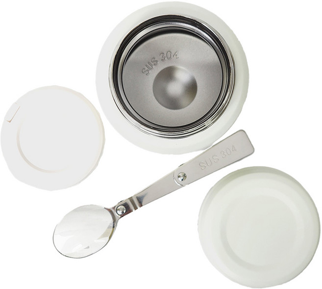 FOOD JAR 보온 도시락 죽통, 아이보리, 500ml, 1개