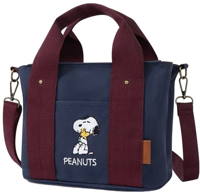 Kiiwi O SNOOPY 多隔層厚磅帆布兩用托特包 提把10cm 肩帶75-130cm