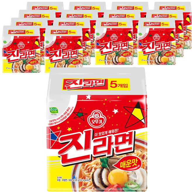 오뚜기 진라면 매운맛 120g, 75개