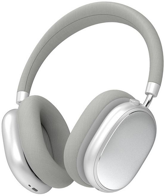 SKY 핏 액티브 노이즈캔슬링 무선 블루투스 헤드폰, 실버, SKY-ANC-H1