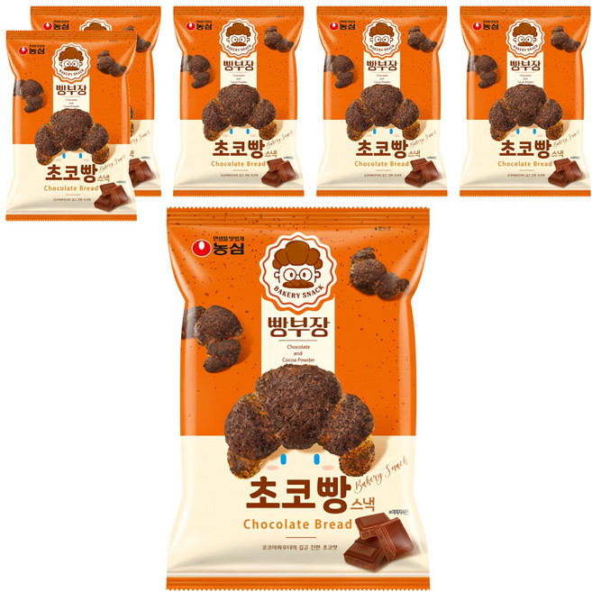 농심 빵부장 초코빵, 55g, 6개