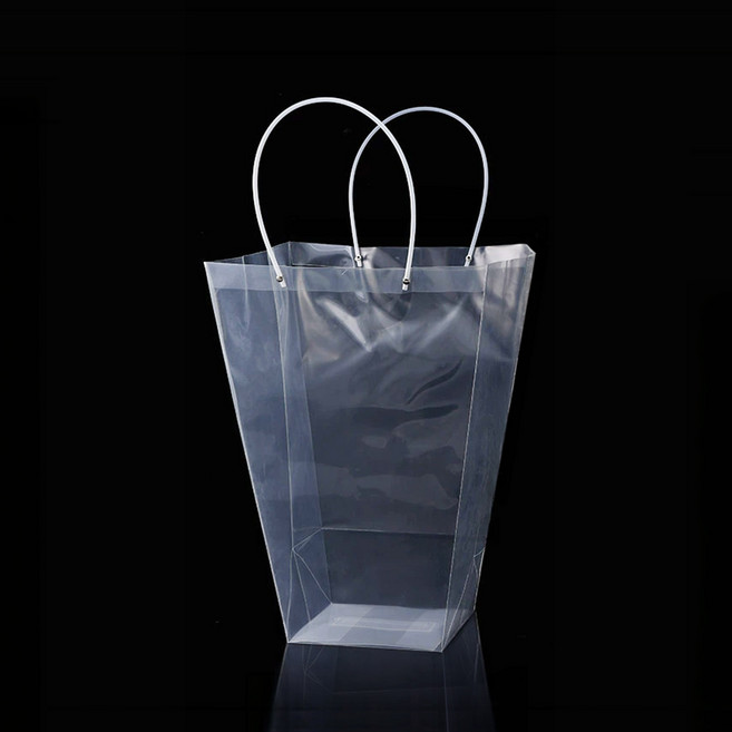 PVC 대형 투명 포장 비닐쇼핑백, 사다리꼴(특대형), 2개