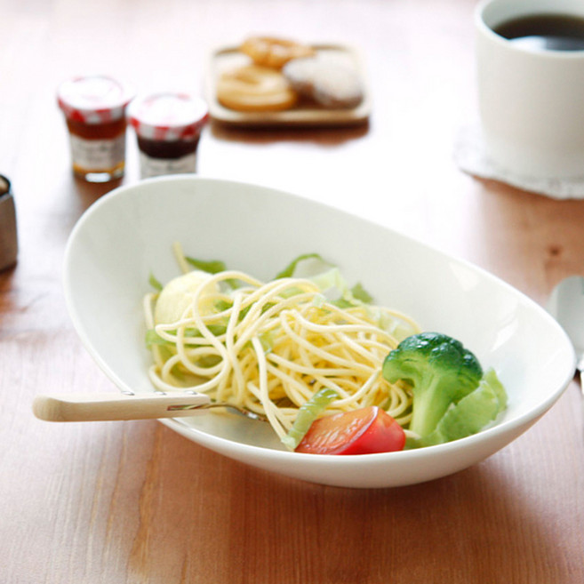 도호 디퓨어 타원파스타볼, 밀키화이트, 1개