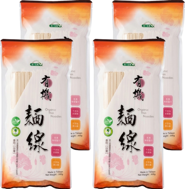 統一生機 有機麵線, 300g, 4包