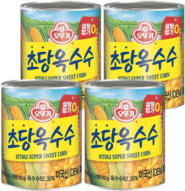 오뚜기 초당옥수수, 198g, 4개