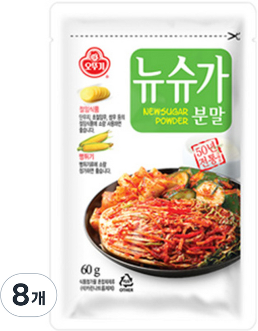 오뚜기 뉴슈가분말, 60g, 8개