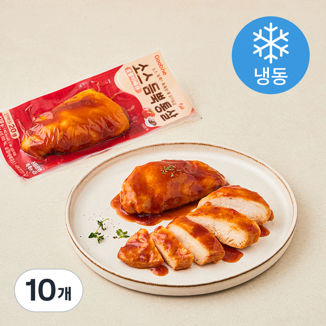 굽네 소스 듬뿍 통살 숯불바베큐맛 (냉동), 110g, 10개, 1개입