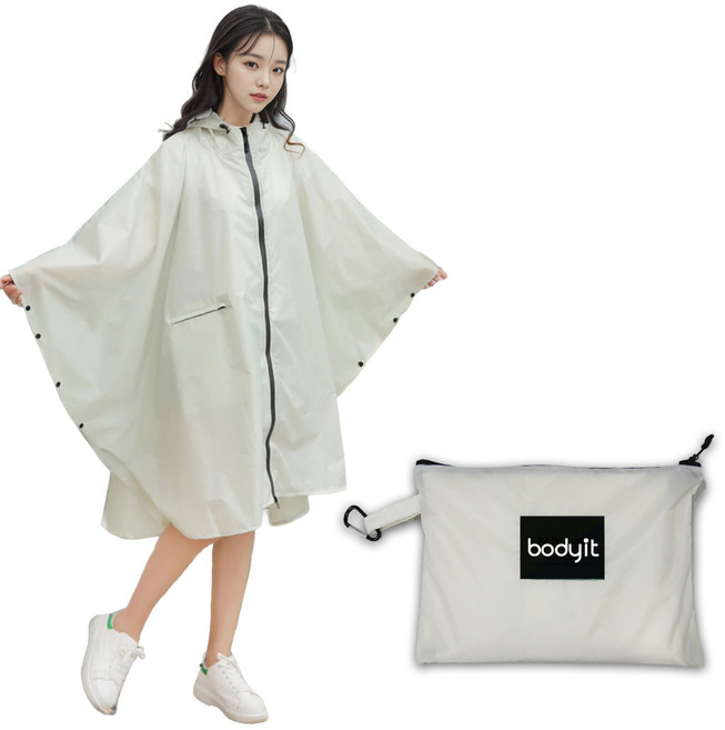 바디잇 지퍼형 판초 우비