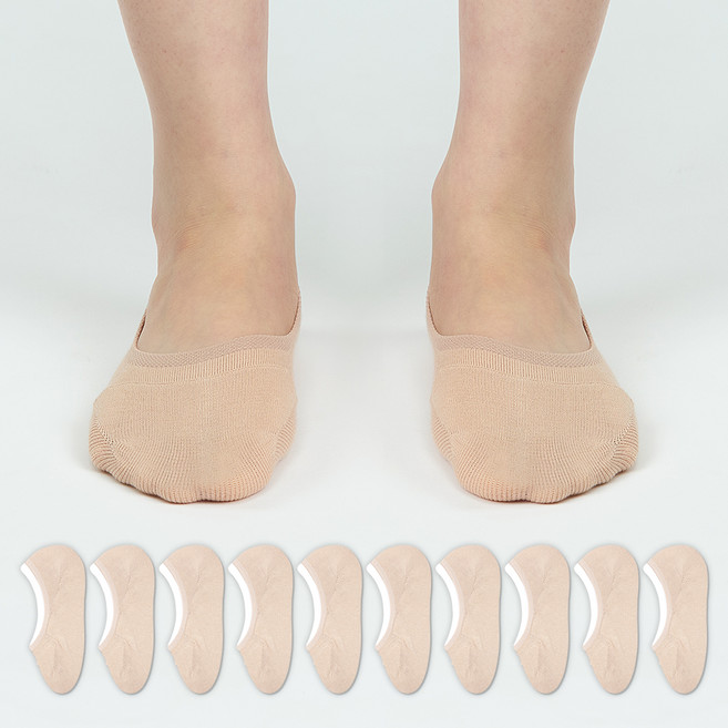 GGRN 여성용 빅사이즈 스킨핏 페이크삭스 10켤레 세트