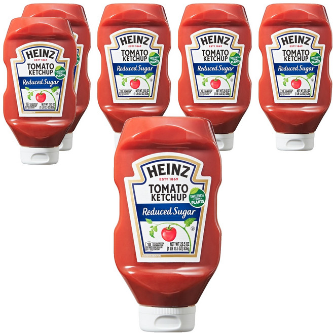 하인즈 리듀스드 슈가 토마토 케찹, 836g, 6개