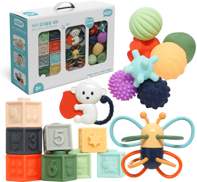키저스 아기 감각발달 치발기 세트, 17종, 혼합색상, 1세트
