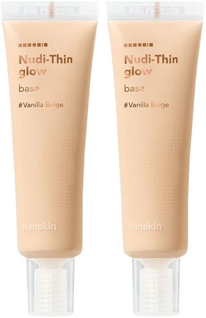 한스킨 누디 씬 글로우 베이스 30ml, 2개, 바닐라 베이지 20~22호 - 쿠팡
