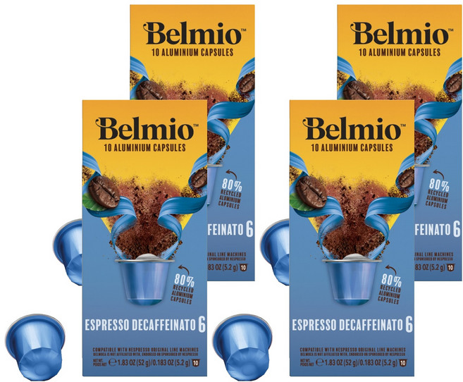 벨미오 에스프레소 디카페나토 네스프레소 호환 캡슐 커피, 4개, 10개입, 5.2g