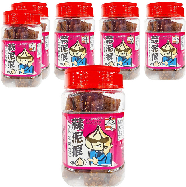 久品香 蒜泥狠 豆乾 原味, 350g, 6罐