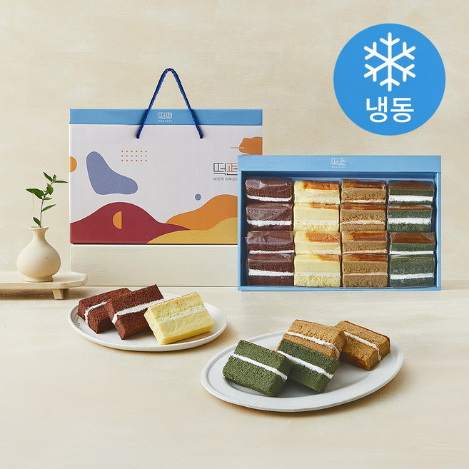 떡편 쌀케익 초코 35g x 4p + 고구마 35g x 4p + 커피 30g x 4p + 콩고물 쑥 30g x 4p 선물세트 (냉동), 1박스