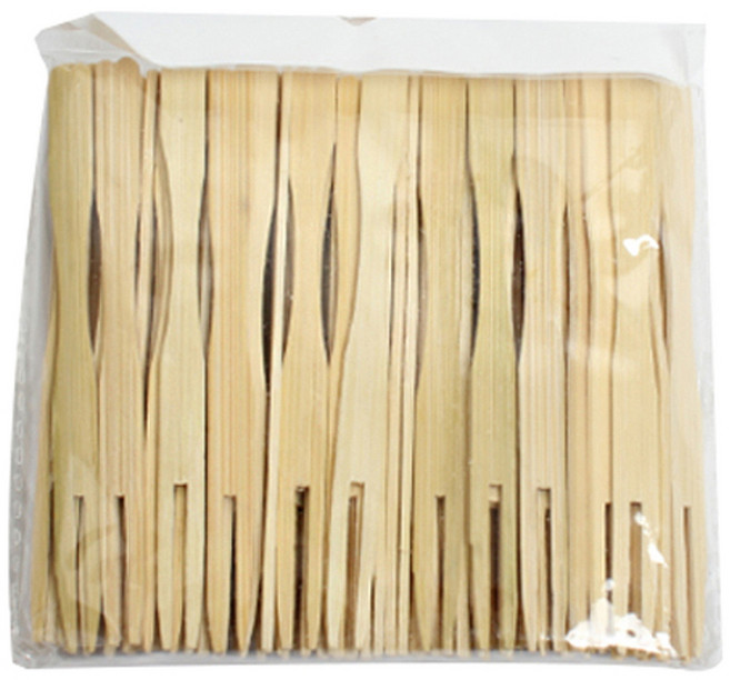 일회용 대나무 포크, 100개, 1세트