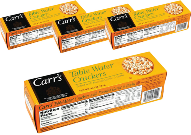 Carrs 테이블워터 마늘허브 크래커, 120g, 4개