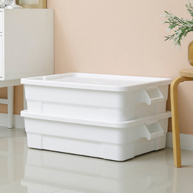 라이피스트 국내 제조 자이언트 대용량 리빙박스, 화이트, 60L, 2개