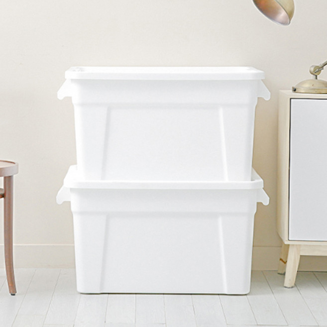 라이피스트 국내 제조 자이언트 대용량 리빙박스, 화이트, 120L, 2개