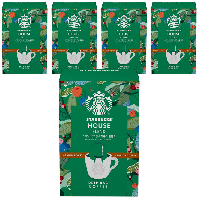 스타벅스 드립백 하우스 블렌드, 9g, 5개입, 5개