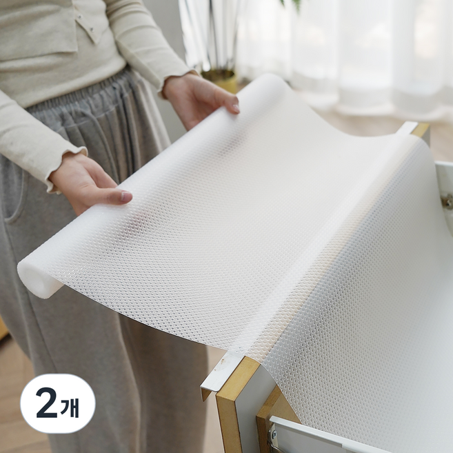 루바네 주방 싱크대 서랍 매트, 반투명, 2개