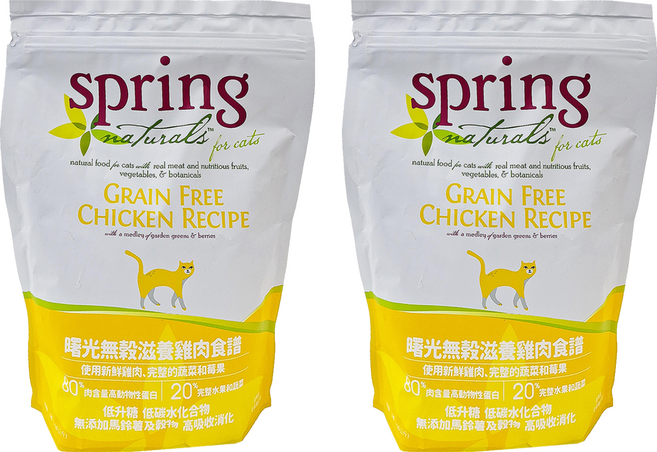 spring 曙光 無榖滋養食譜 貓糧, 雞肉, 1360g, 2袋
