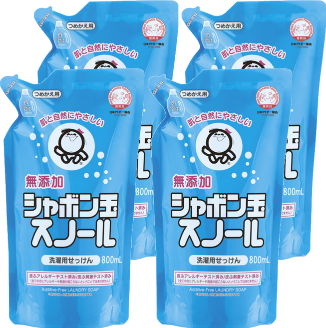 샤본다마 스노르 액상세제 리필, 800ml, 4개