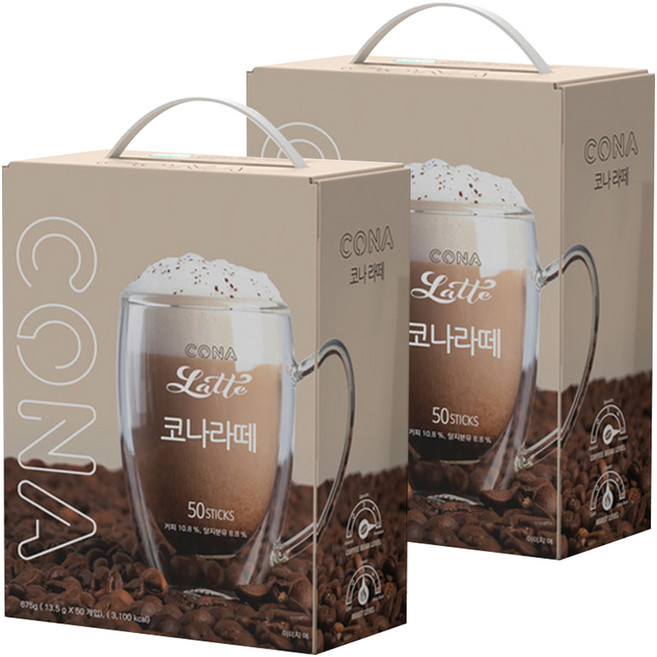 CONA 라떼 로스트 커피믹스, 13.5g, 50개입, 2개