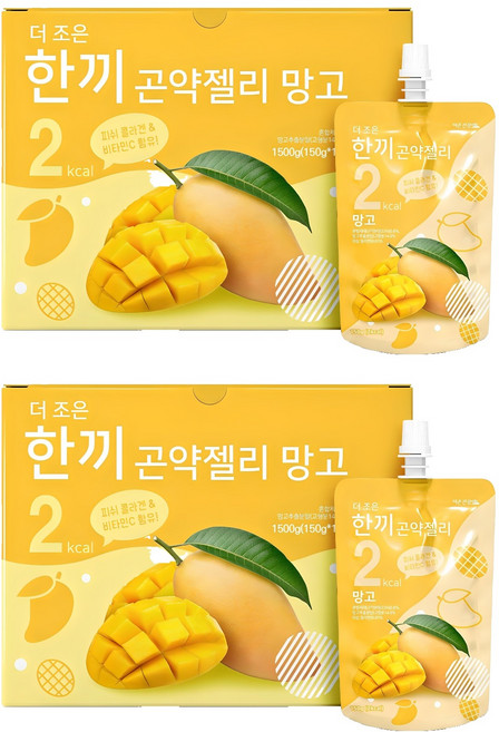 더조은 한끼곤약젤리 망고, 1.5kg, 2개