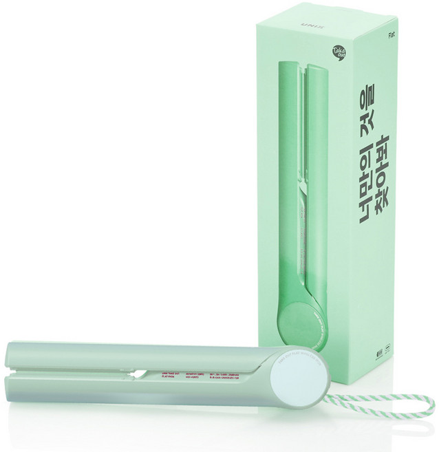 유닉스 충전용 무선 플랫 고데기, 민트그린, UCI-A2022