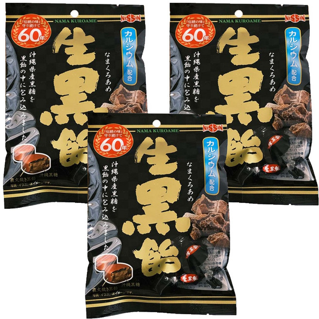 니씬 흑설탕 사탕, 105g, 3개