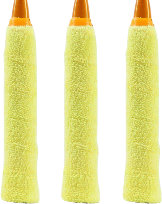 겜사 타월 라켓 그립 테이프, 옐로우, 3개