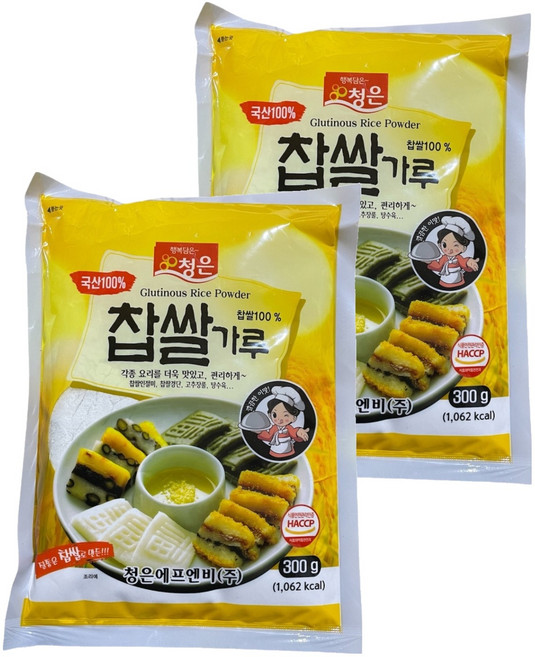 청은에프엔비 국산 찹쌀가루, 300g, 2개