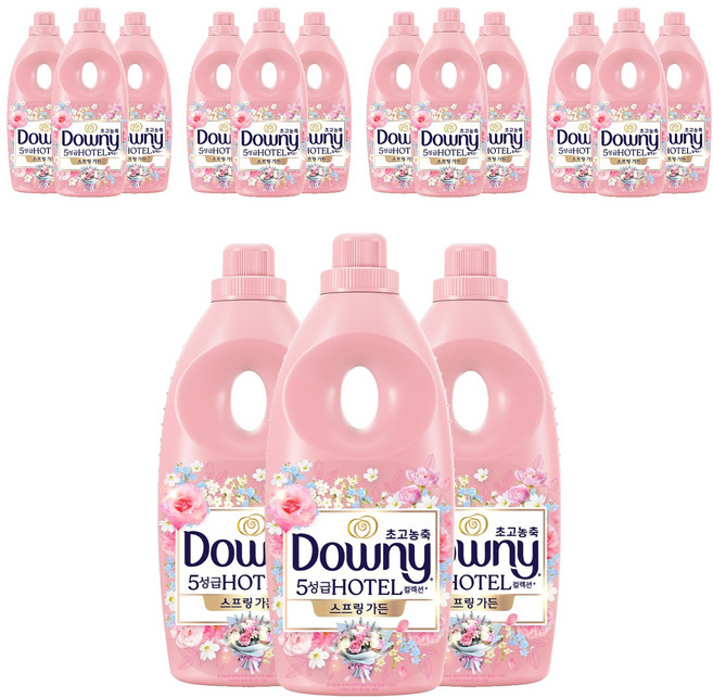 다우니 초고농축 5성급 호텔 컬렉션 섬유유연제 스프링 가든 본품, 1.05L, 15개