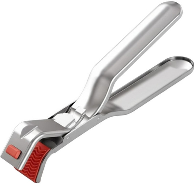 피앤케이 스테인레스 미끄럼 열 방지 오븐 집게, 실버, 1개